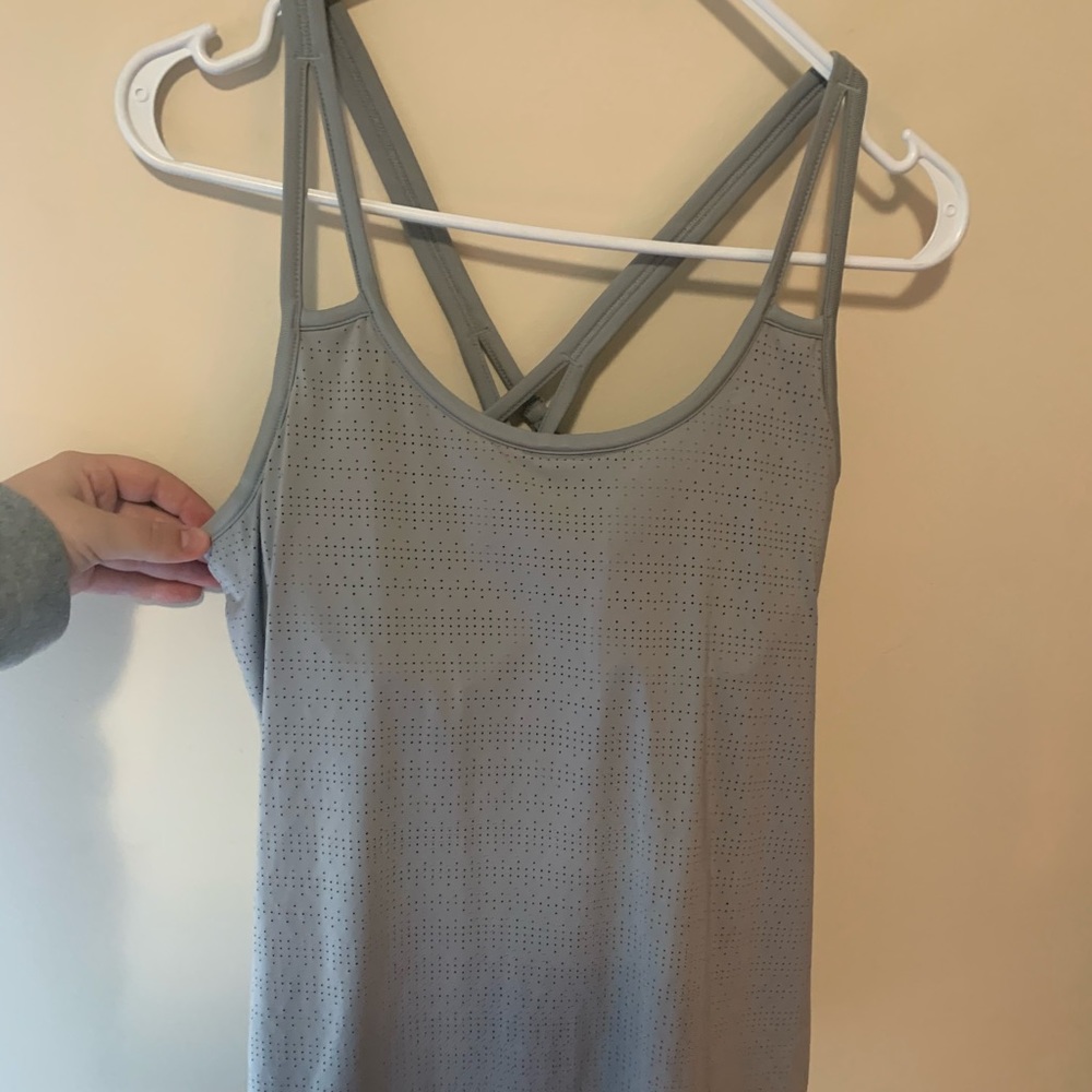 Grey Athleta Tank With Built In Bra